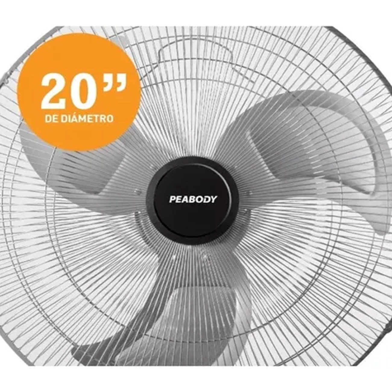 Imagen Ventilador De Pie 20" Peabody 3 Vel 3 Palas Metal Gris