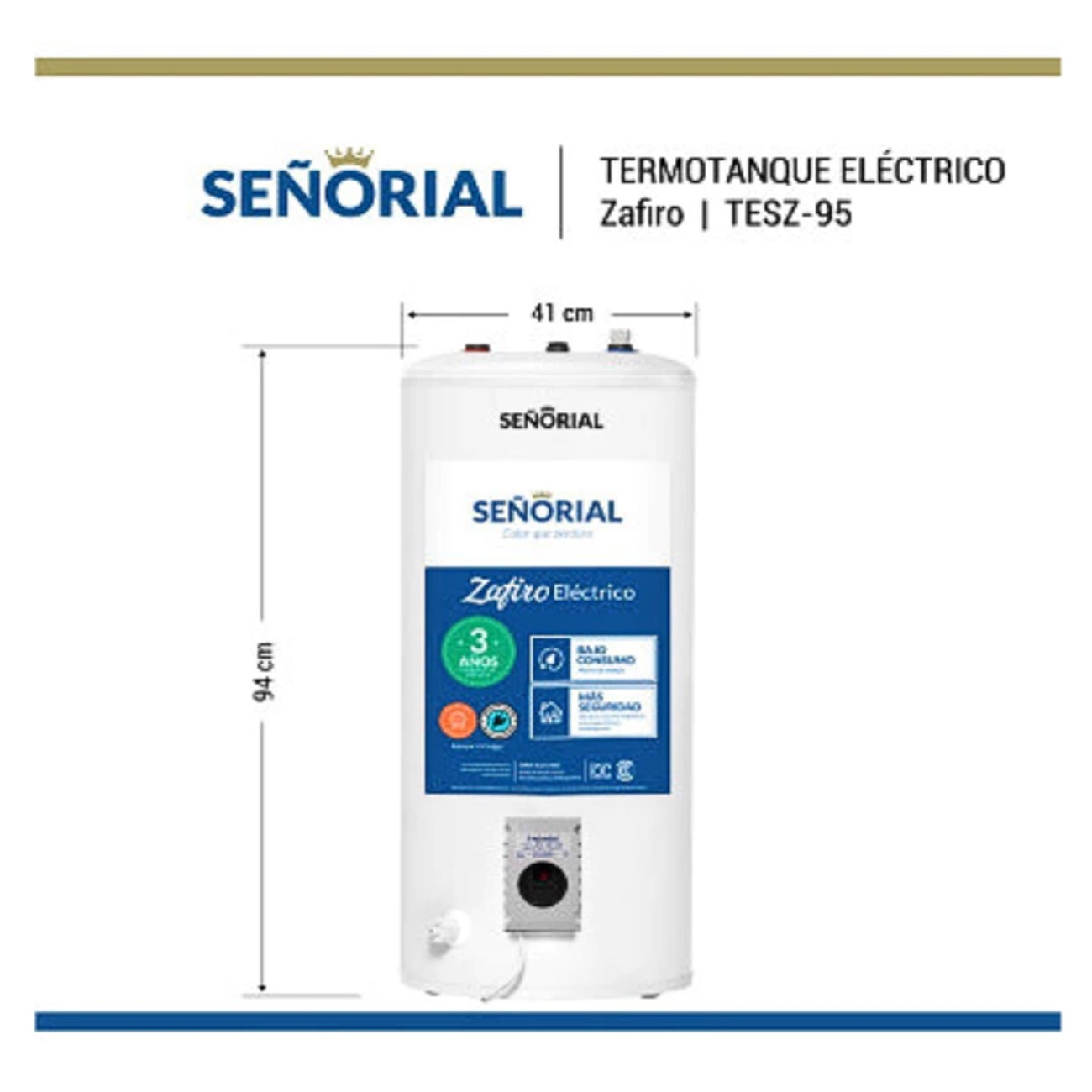 Imagen Termotanque Elect 95 L Señorial Tesz-95